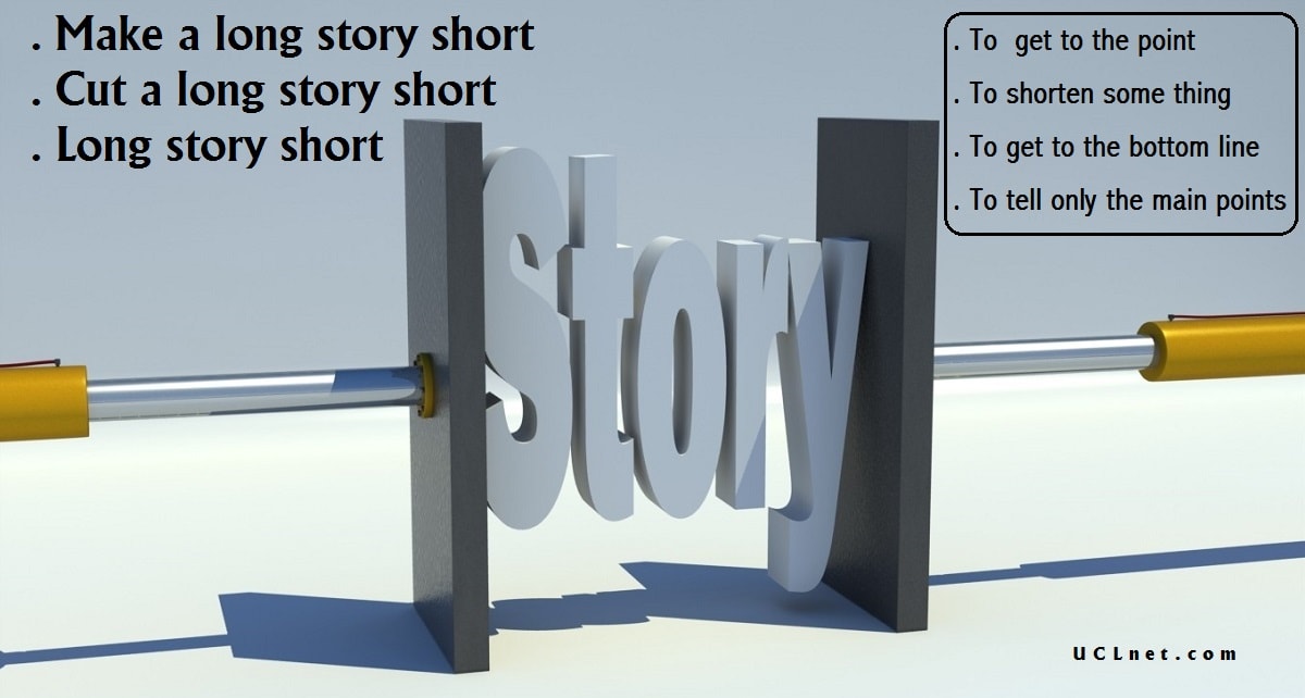 English idiom: Make a long story short