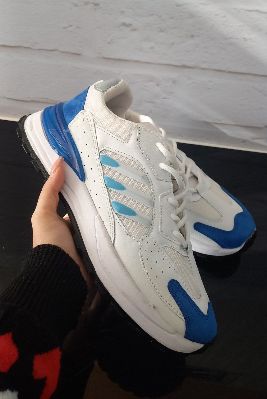 کفش ورزشی مردانه آبی سفید Adidas مدل Toka