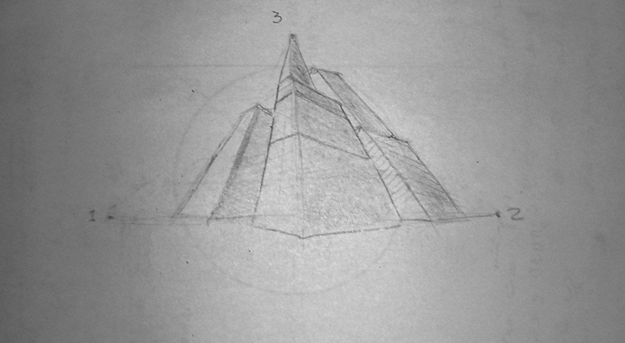 آموزش پرسپکتیو سه نقطه ای